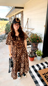 Cheetah Ric Rac Trim Dress