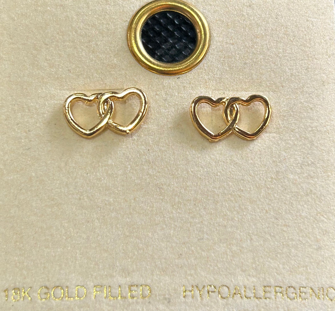 Double Heart Hypoallergenic Earrings