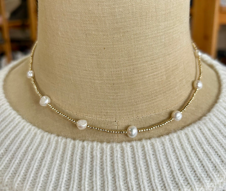 Gold and Bead Choker