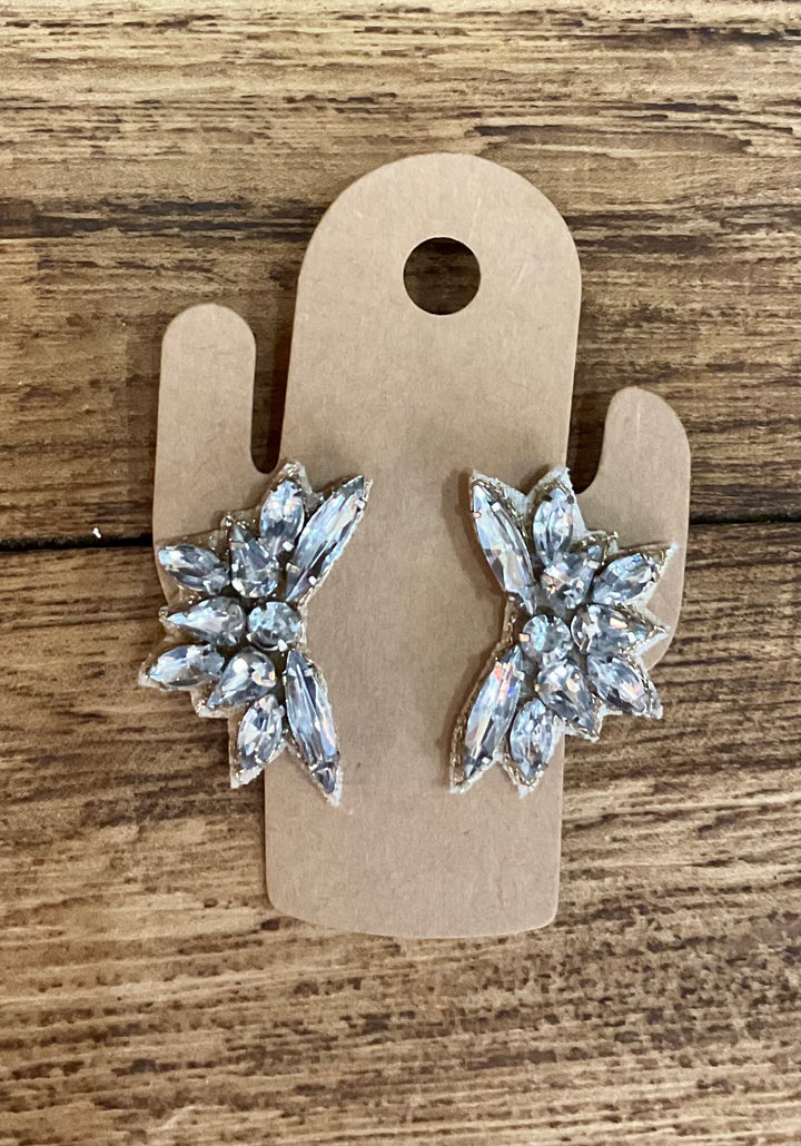 Rhinestone Burst Earrings