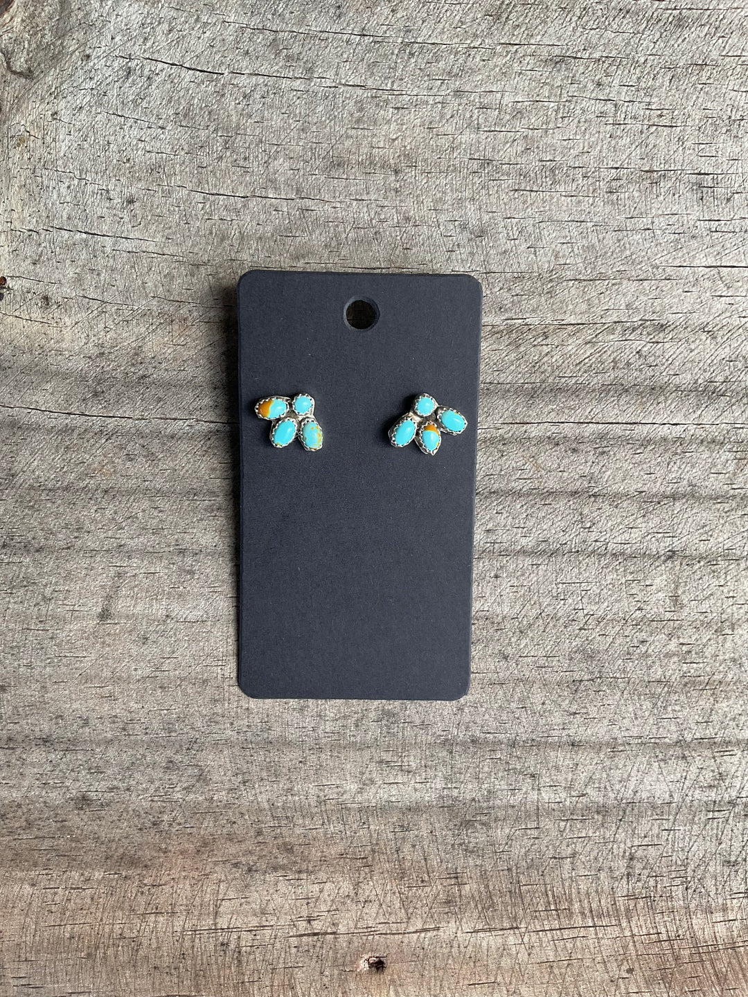 Small Kingman Turquoise Cluster Earrings
