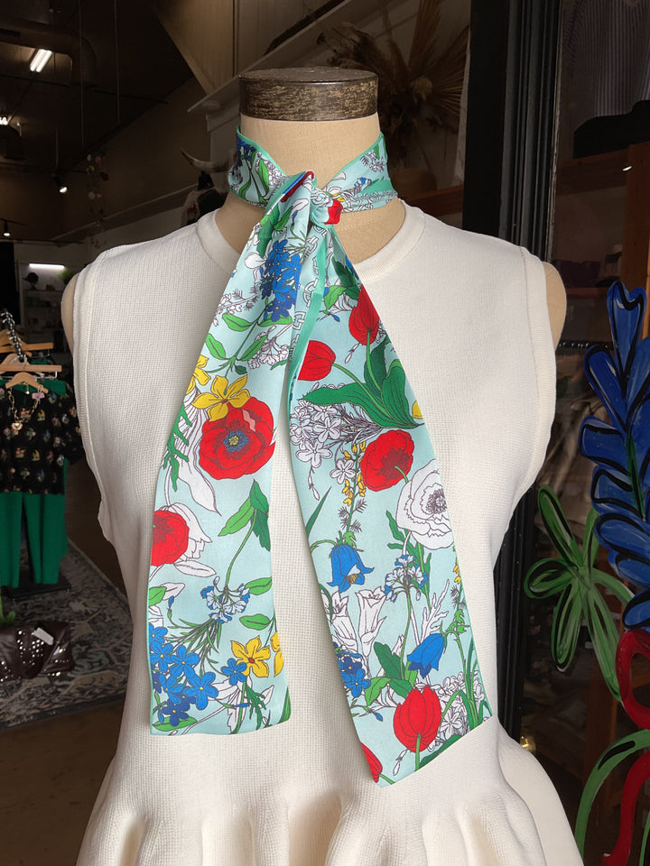 Vintage Flower Wide Twilly