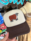 Miller Cattle Co. Hereford Patch Trucker Hat- Brown/Tan