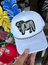 Brahma Patch Trucker Hat-White