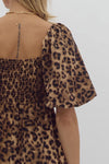 Cheetah Ric Rac Trim Dress