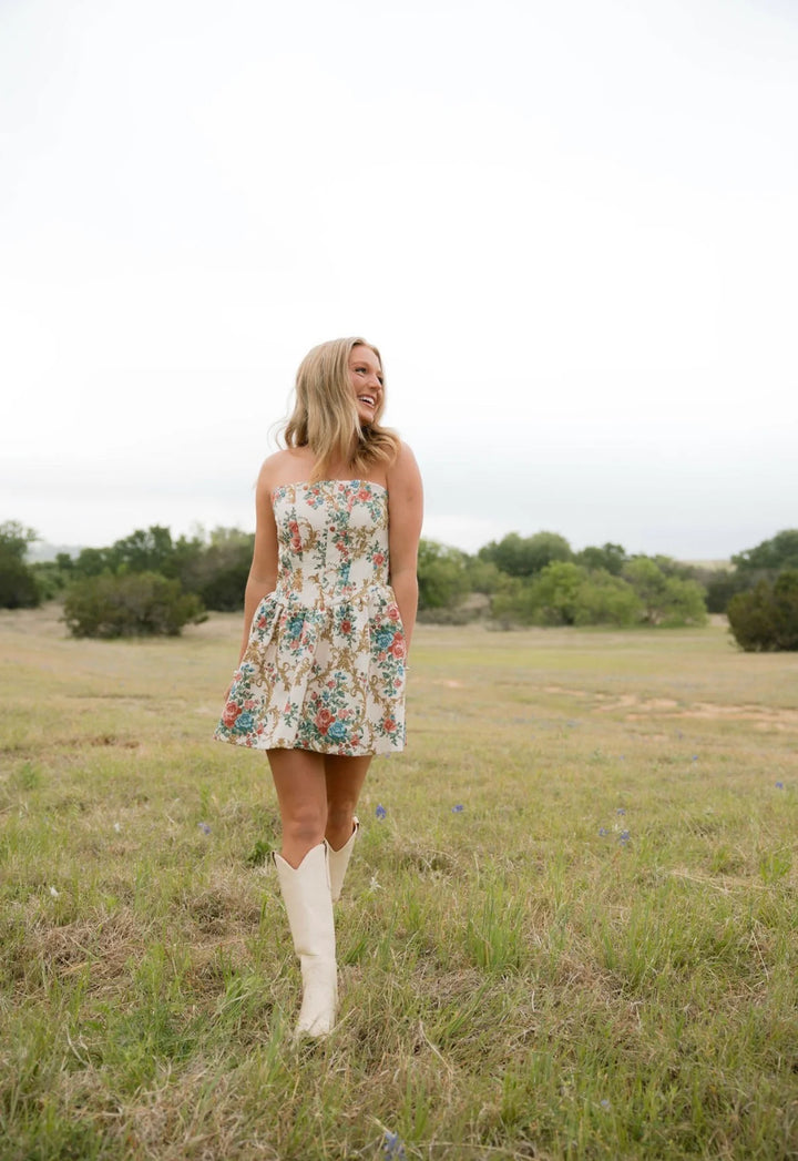 The Trisha Boots in Cream