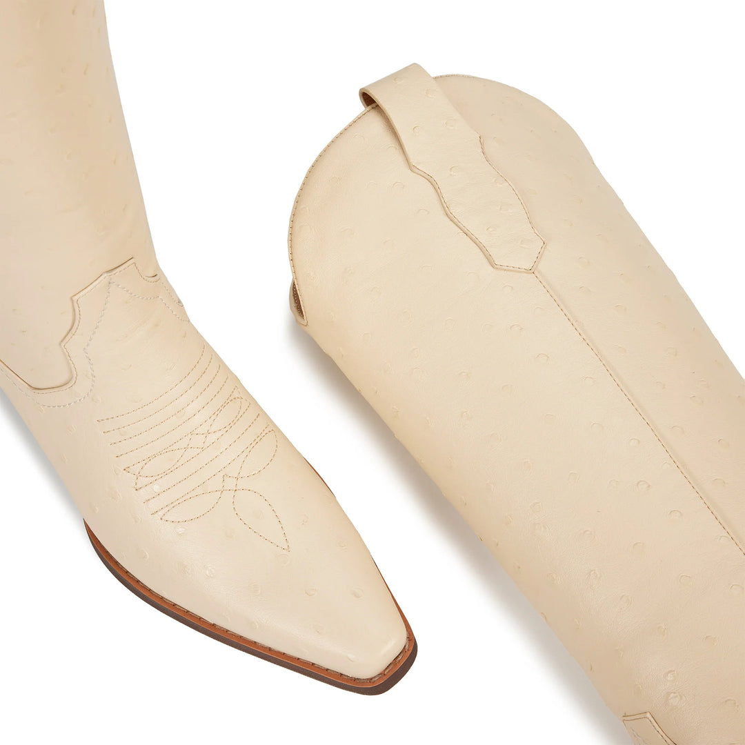 The Trisha Boots in Cream