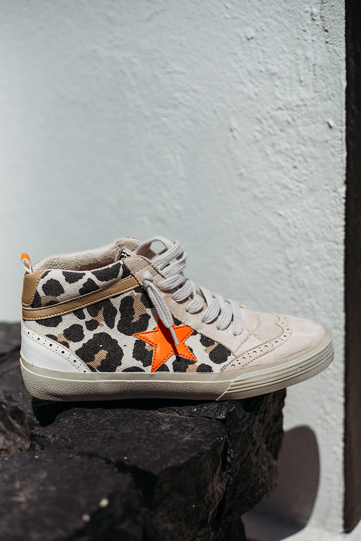 Paulina Distressed Leopard Sneaker