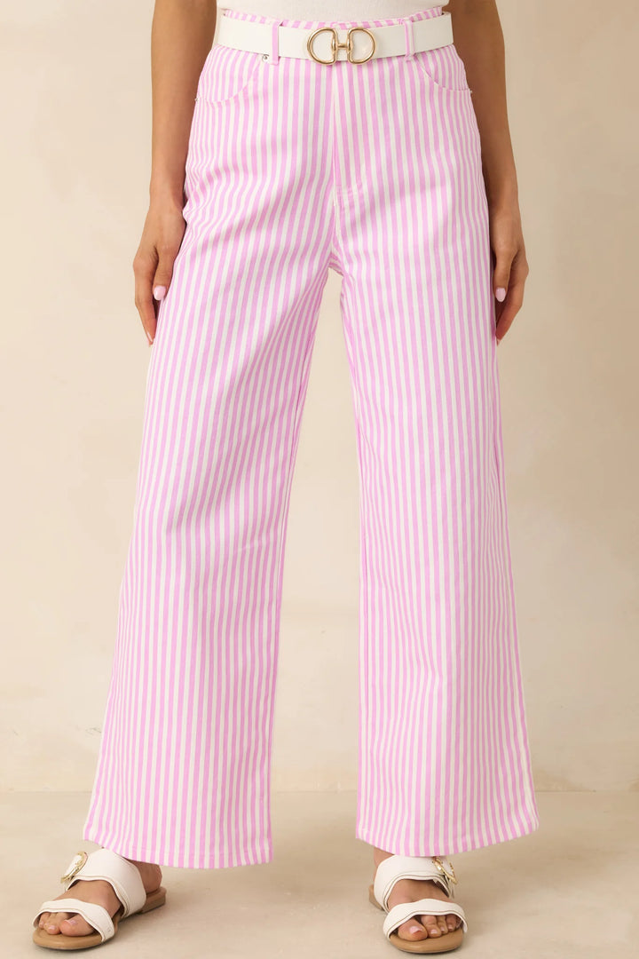Pink Striped Pants