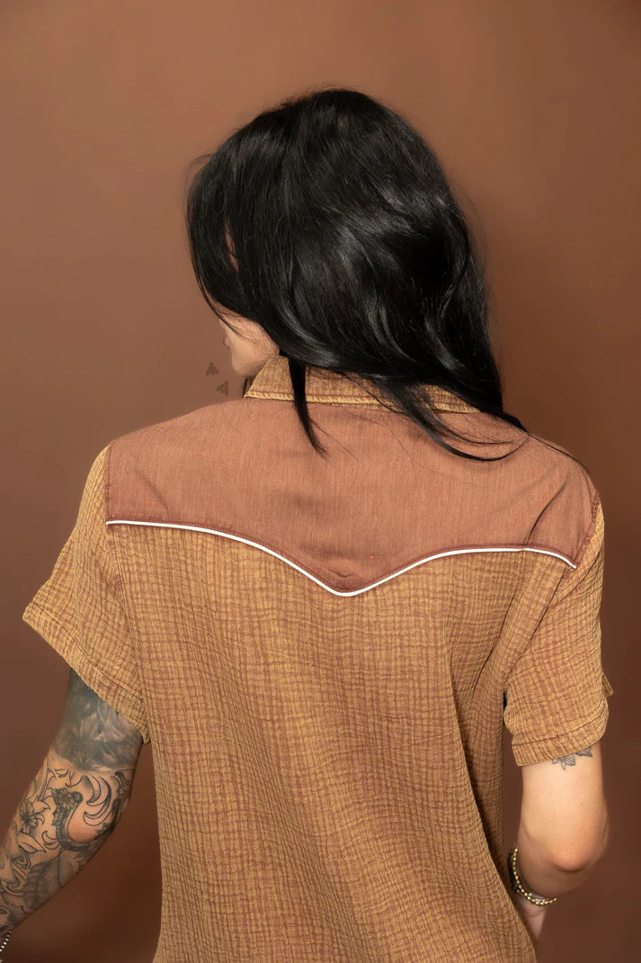 The Retro Pearl Snap Dress