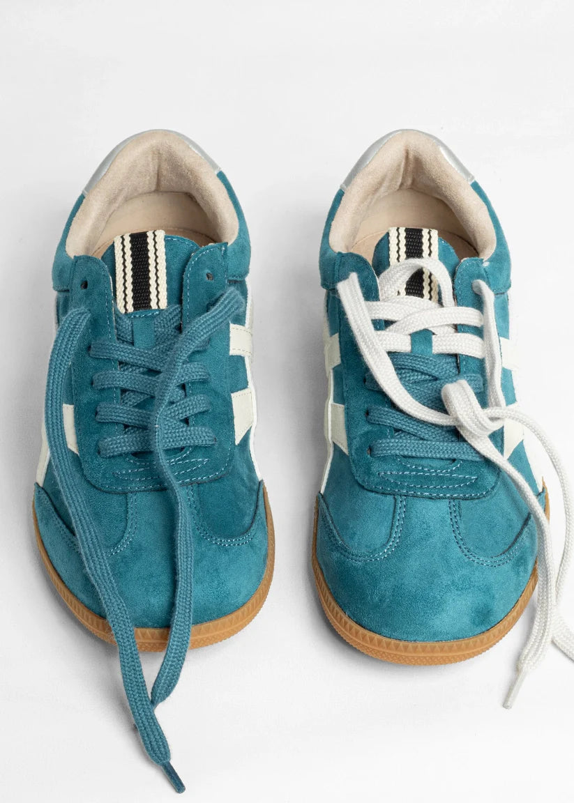 Sasha Sneakers-Teal Suede