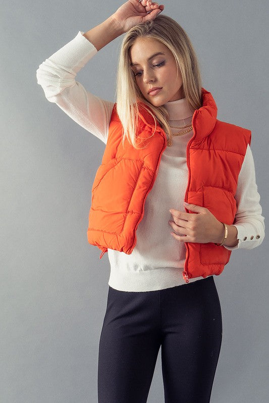 Tomato Puffer Vest