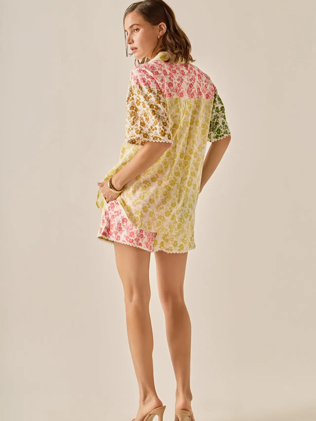 Maisie Colorblock Button-Up Shirt