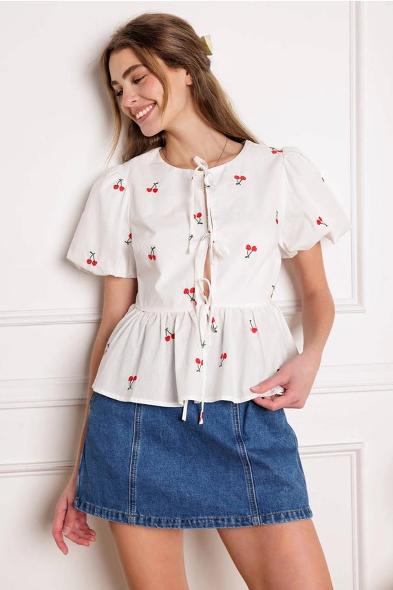 The Cherry Tie Top