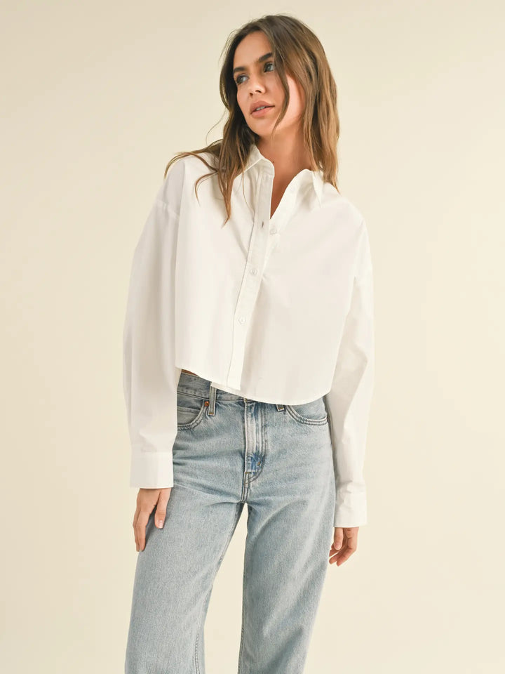 Cropped Button down Shirt