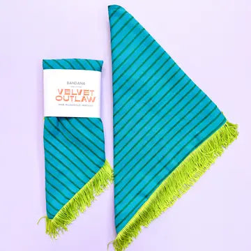 Fringe Bandana-Blue