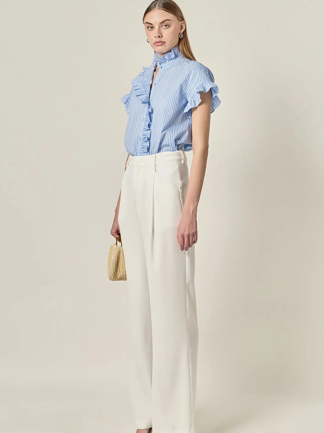 Striped Ruffle Shirt