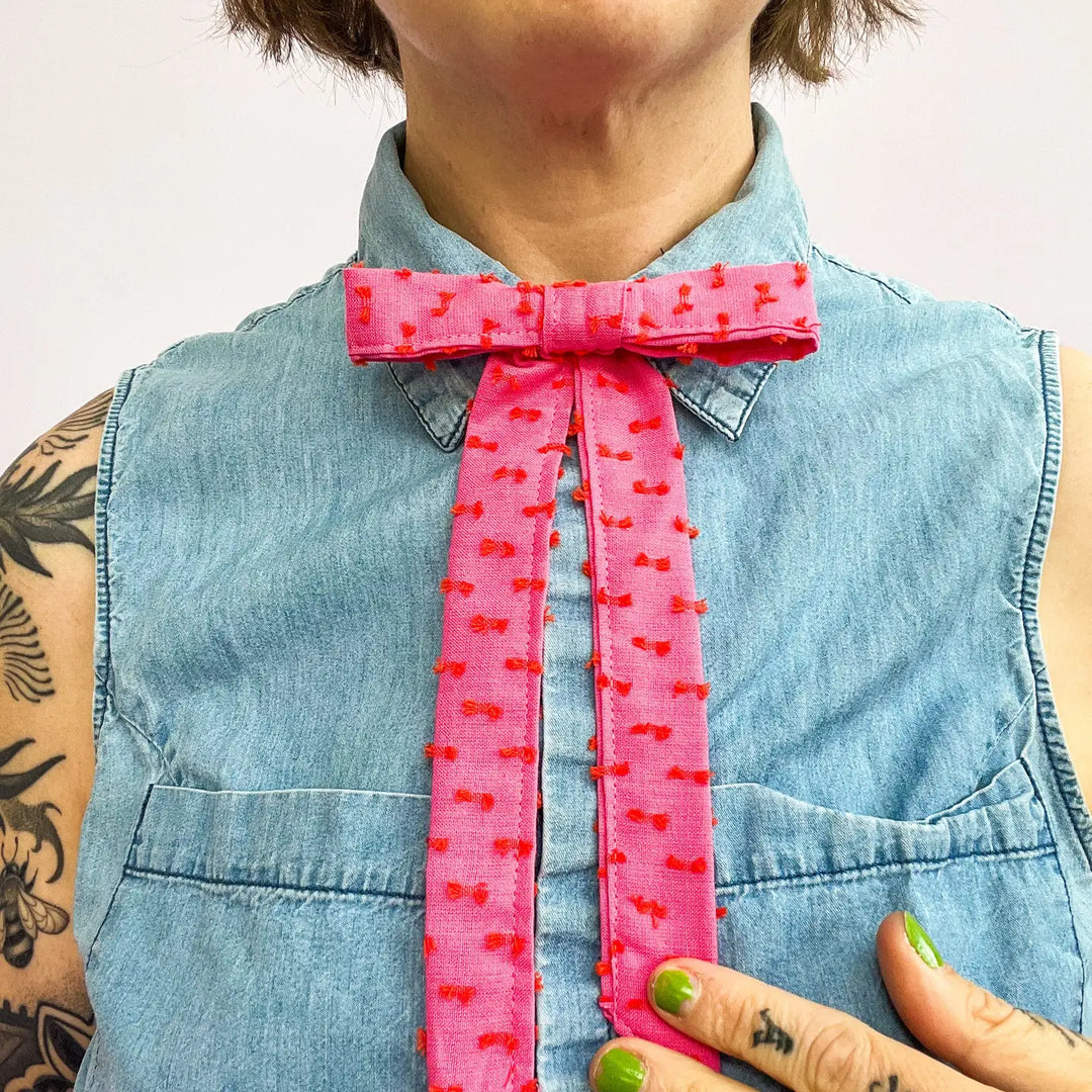 Western Bow Tie-Pink