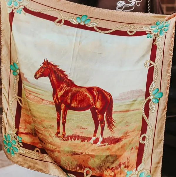 Horizon Vintage Horse Double Sided Printed Wild Rag