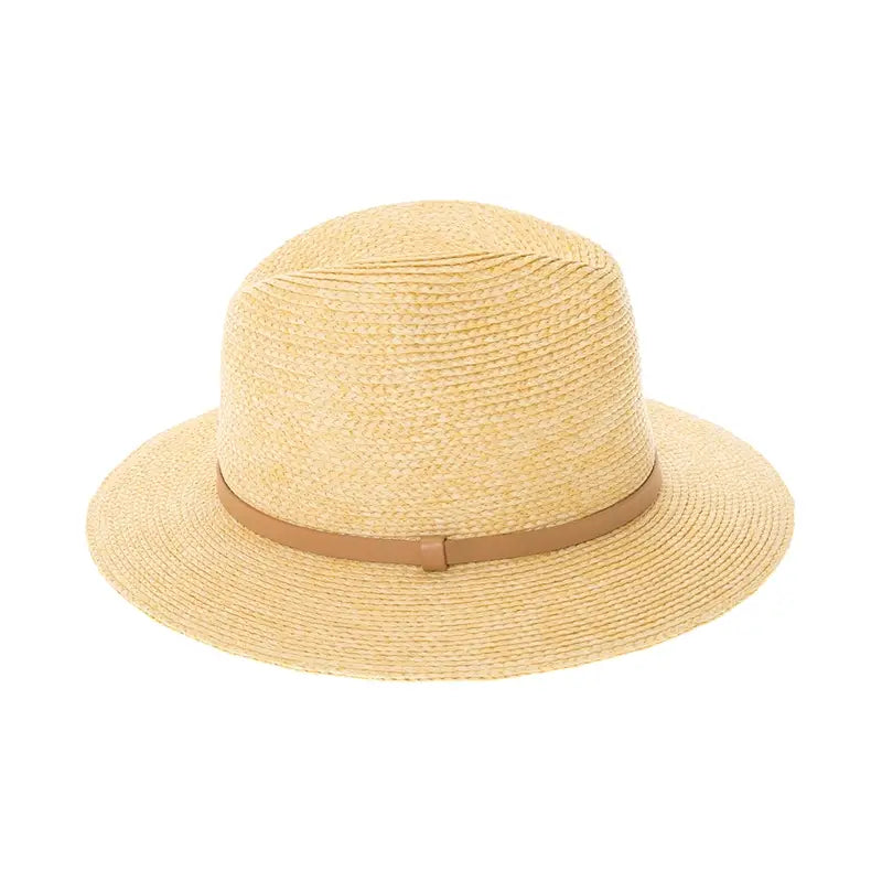 Women's Raffia Straw Fedora Hat