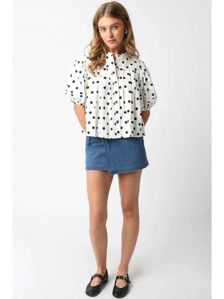 Brynlee Polka Dot Shirt