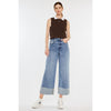 90's Cropped Wide Leg Jeans by Kancan