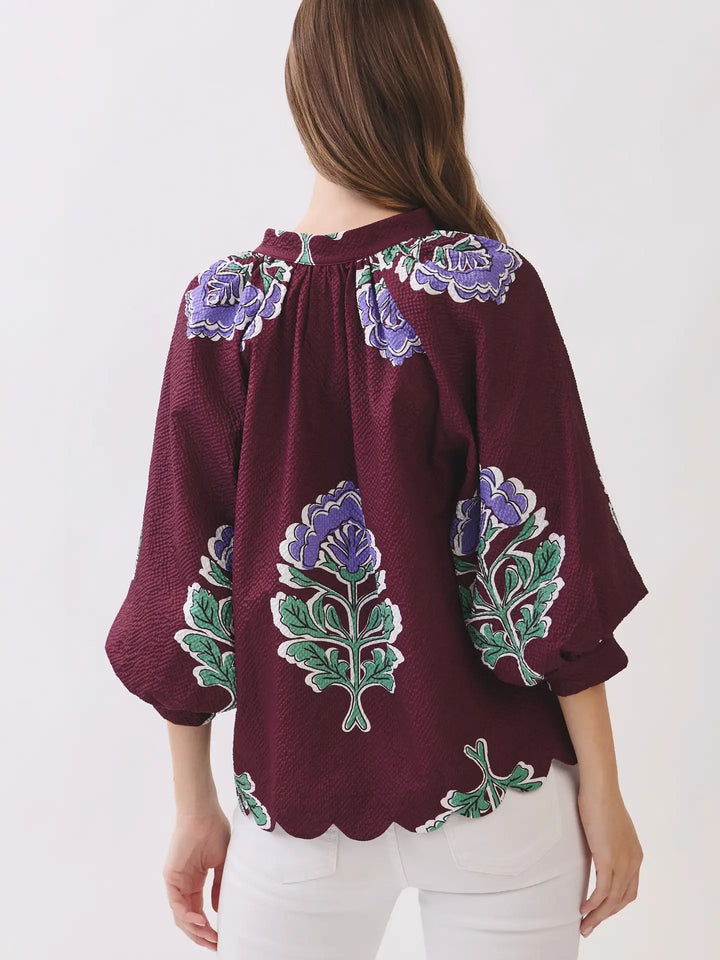 Iris Scalloped Top