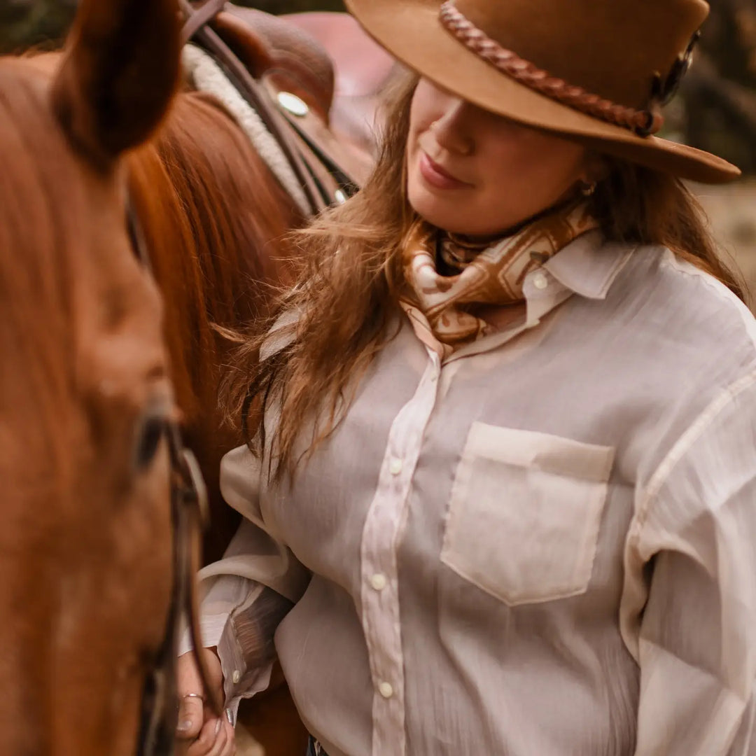 Postal Field Study Wild Rag Western Silk Scarf