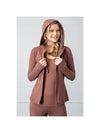 Fitted Jacket with Hood-Smoky Topaz
