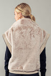 Faux Fur Texture Zip Up Vest