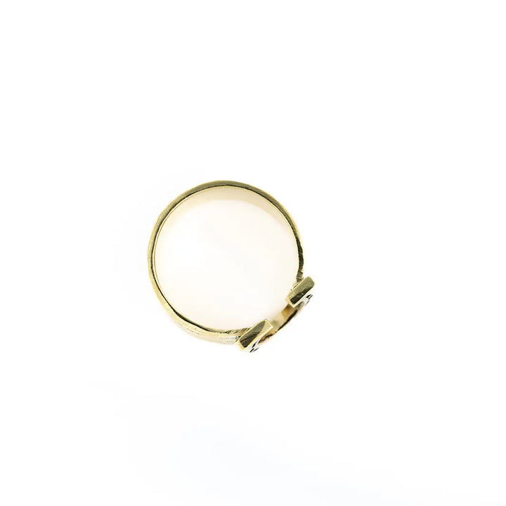 Horseshoe Brass Bandana Slide Ring
