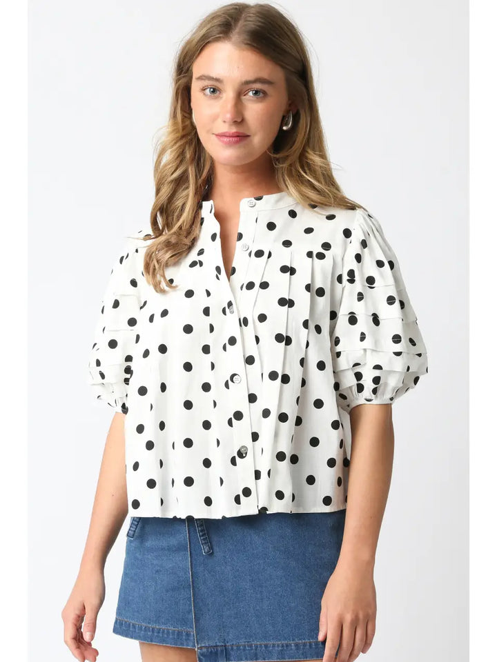 Brynlee Polka Dot Shirt