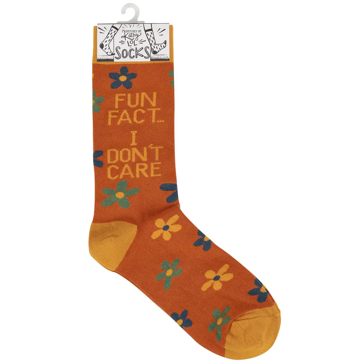 Fun Fact I Don't Care Socks