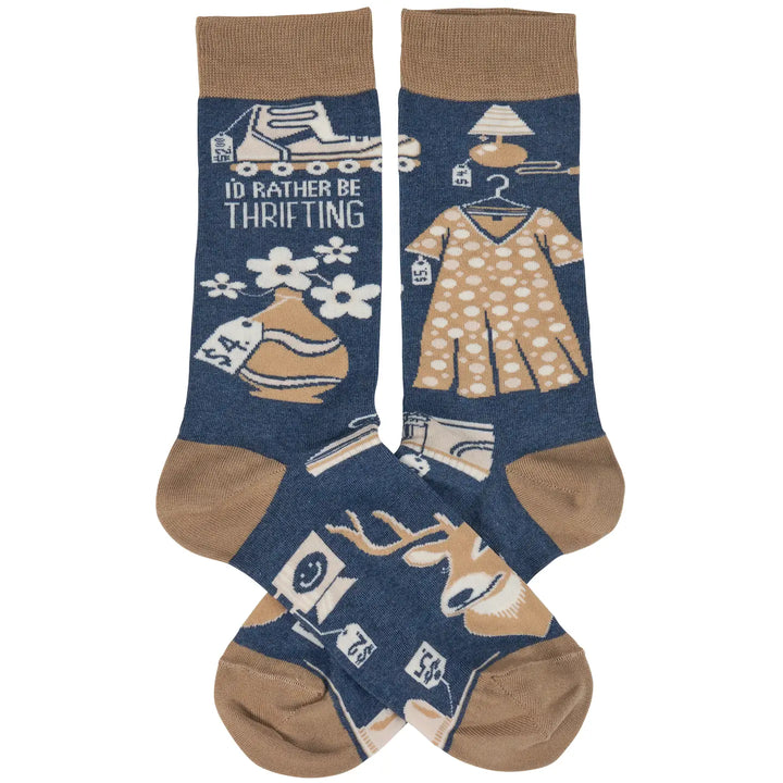 Rather Be Thrifting Socks
