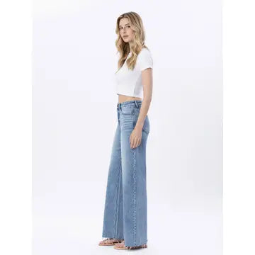 Trinity High Rise Raw Hem Jeans