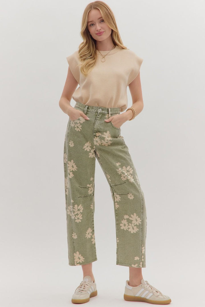 Floral Wide Leg Pants