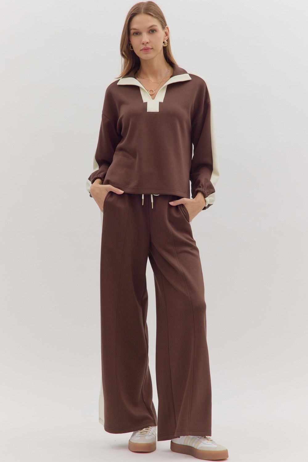 Brown Wide Leg Pants