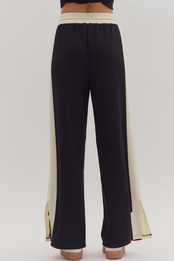 Black Wide Leg Knit Pants