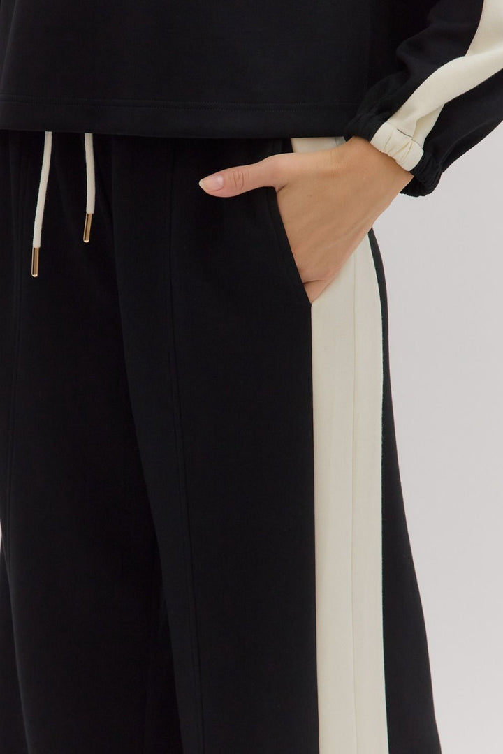 Black Wide Leg Knit Pants