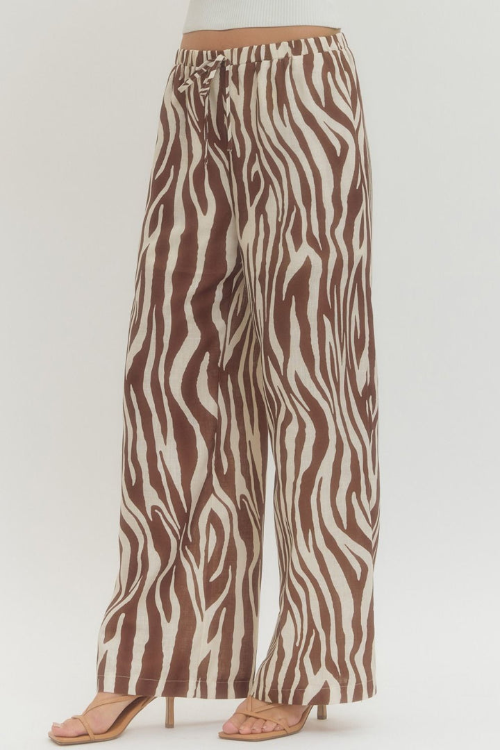 Zebra Wide Leg Pants