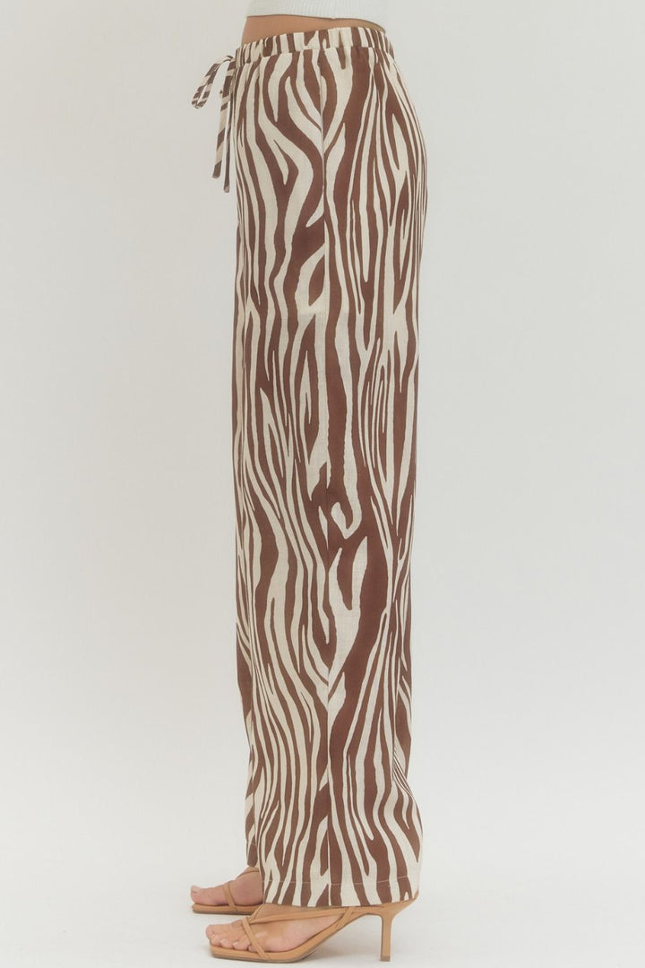 Zebra Wide Leg Pants