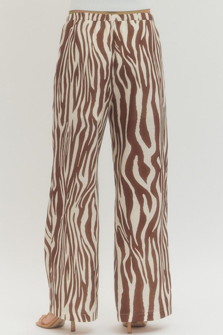 Zebra Wide Leg Pants