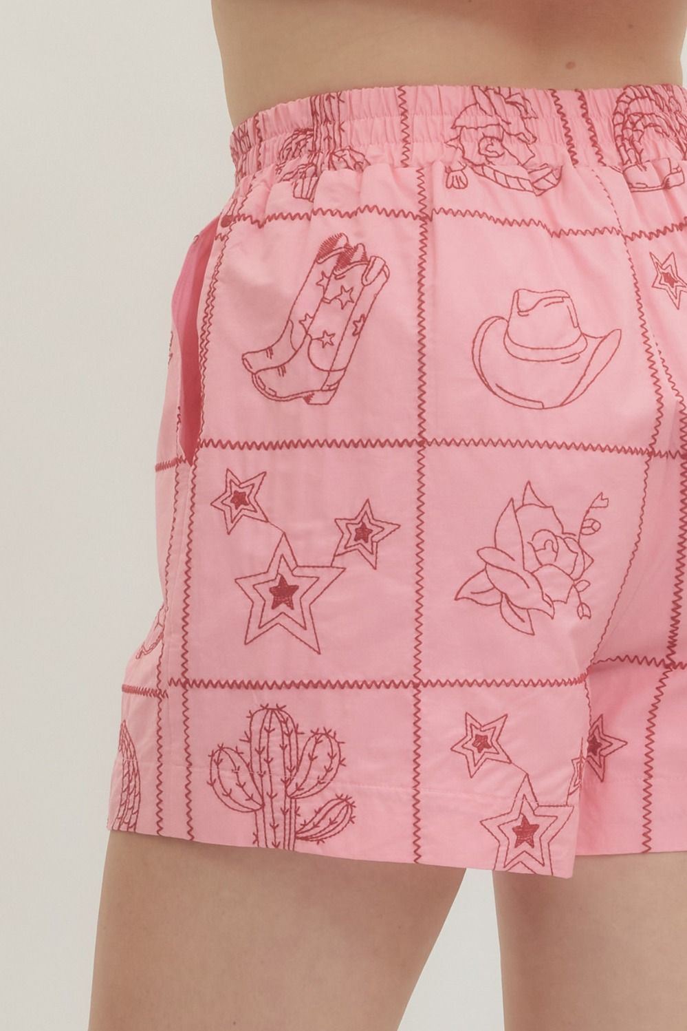 Western Embroidered Shorts