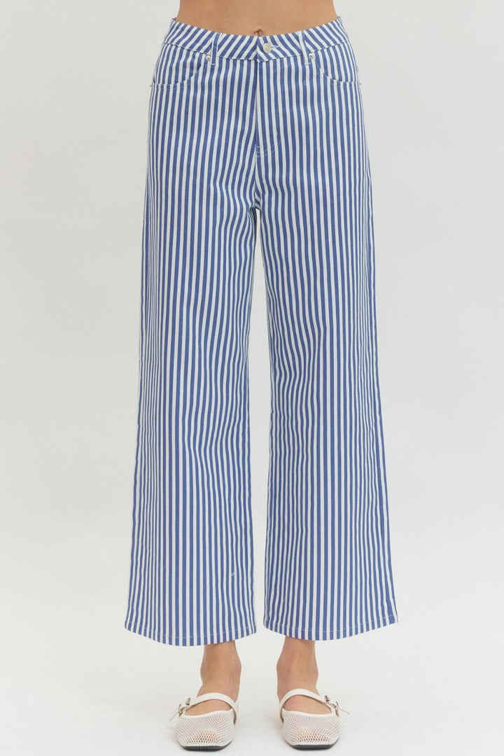 Denim Striped Pants