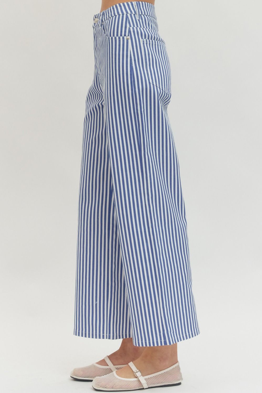 Denim Striped Pants