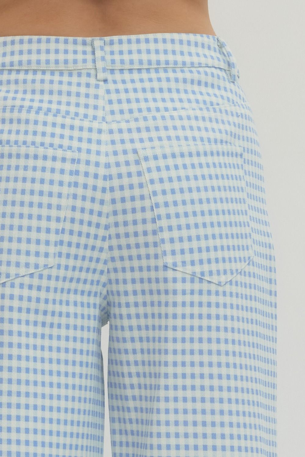 Blue Gingham Pants