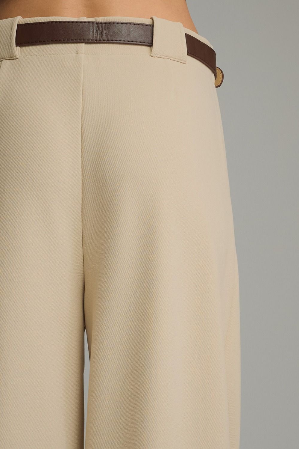 Ecru Pleated Trouser
