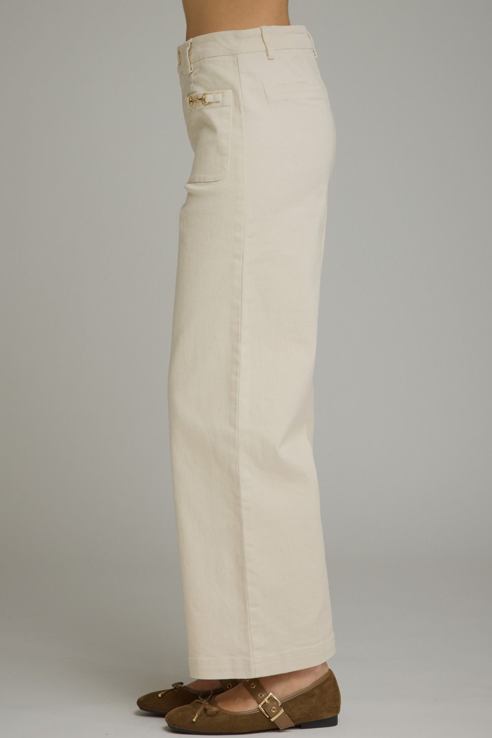 Horse-Bit Wide Leg Pants