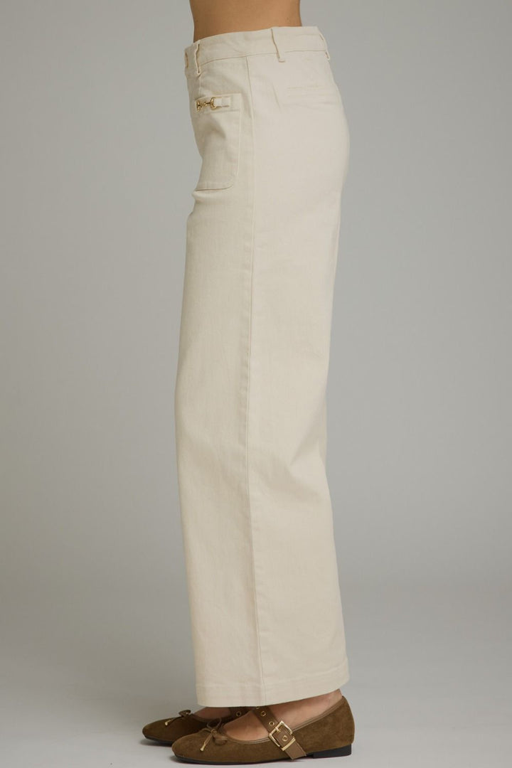 Horse-Bit Wide Leg Pants