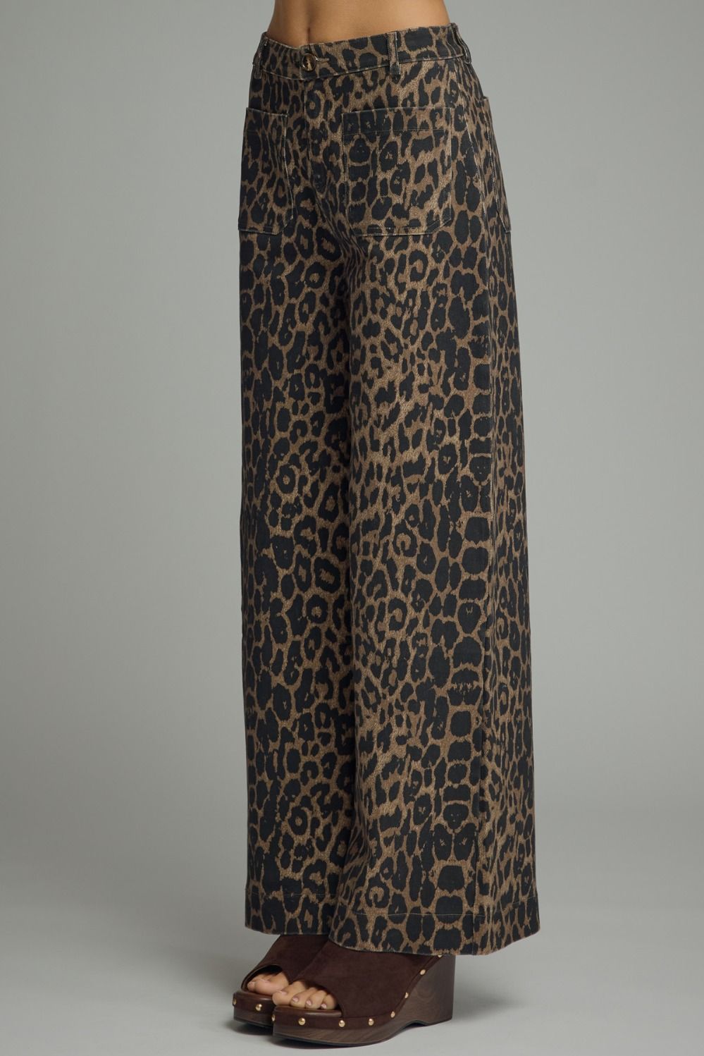 Leopard Print Front Pocket Pants